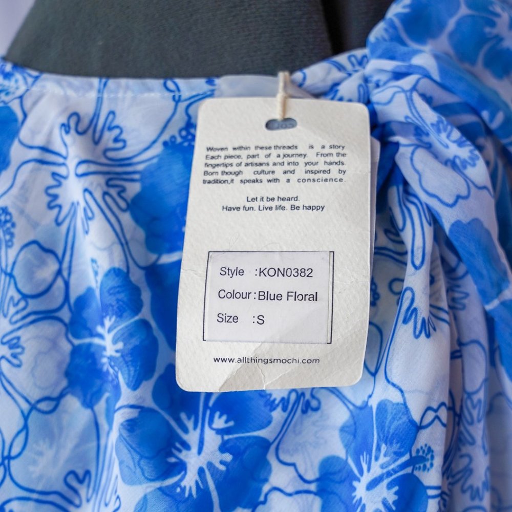 NWT Resortwear Blue Floral Maxi Dress - All Things Mochi | Size Small - Picture 7 of 9